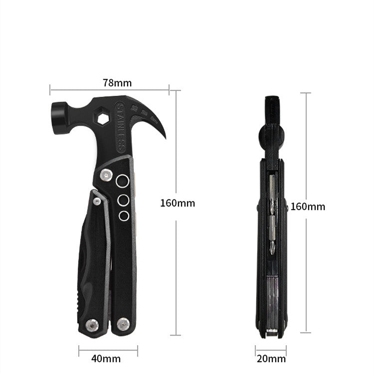 Multifunctional Pliers With Folding Nail Hammer - Wholesalus