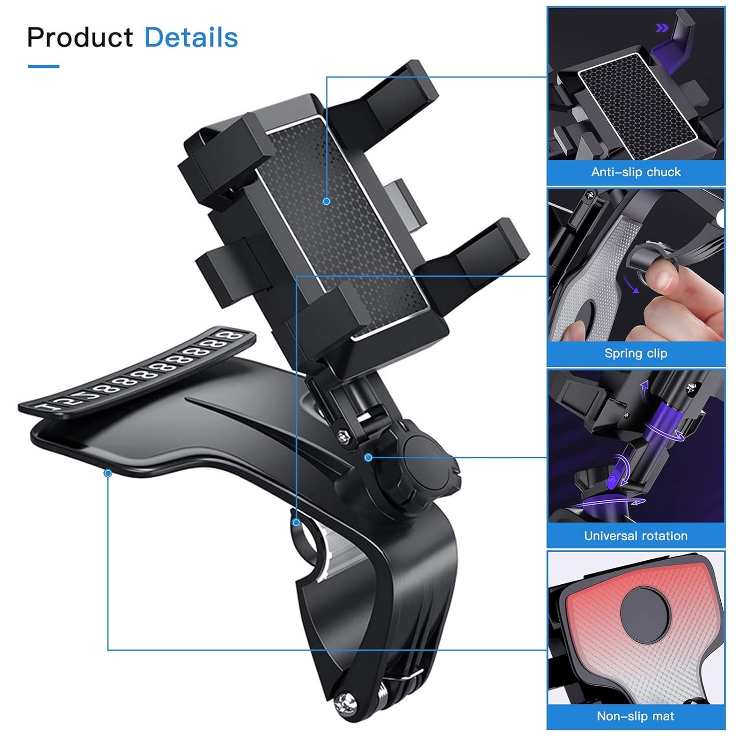 360 Degree Rotatable Car Dashboard Phone Holder - Wholesalus