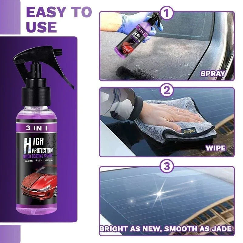 3 in 1 Quick Car Ceramic Coating Spray - Wholesalus