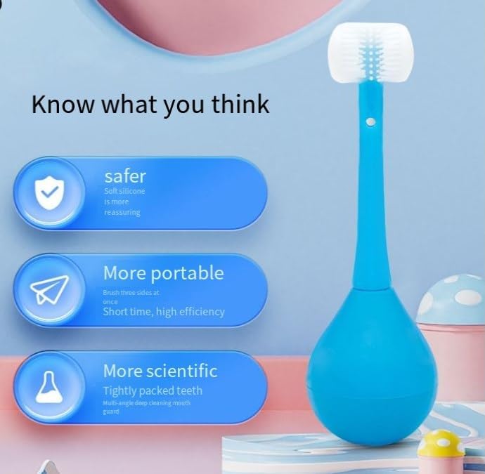 Three-sided Baby U-Shaped Toothbrush - Wholesalus