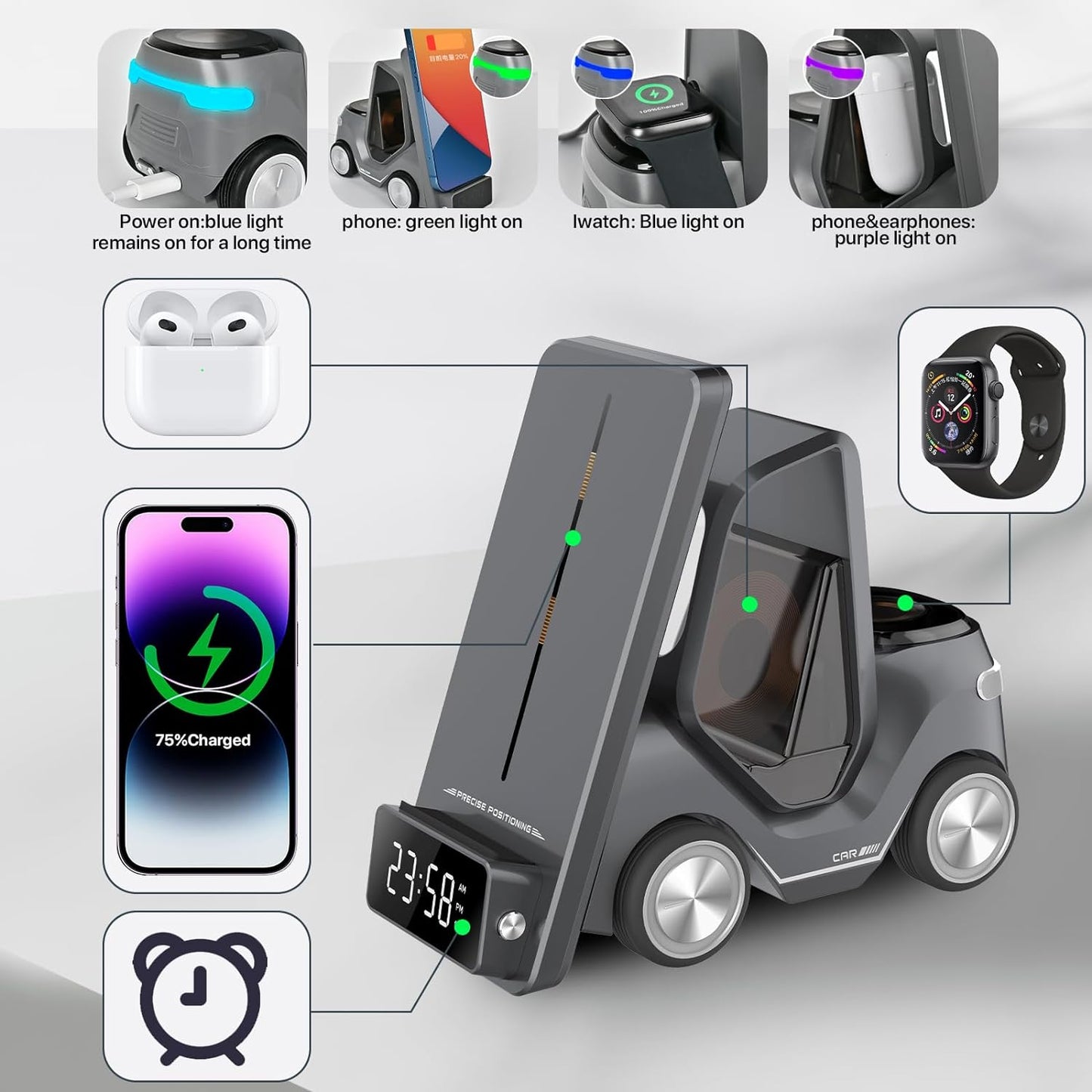 5-IN-1 Wireless Charging Station - Wholesalus