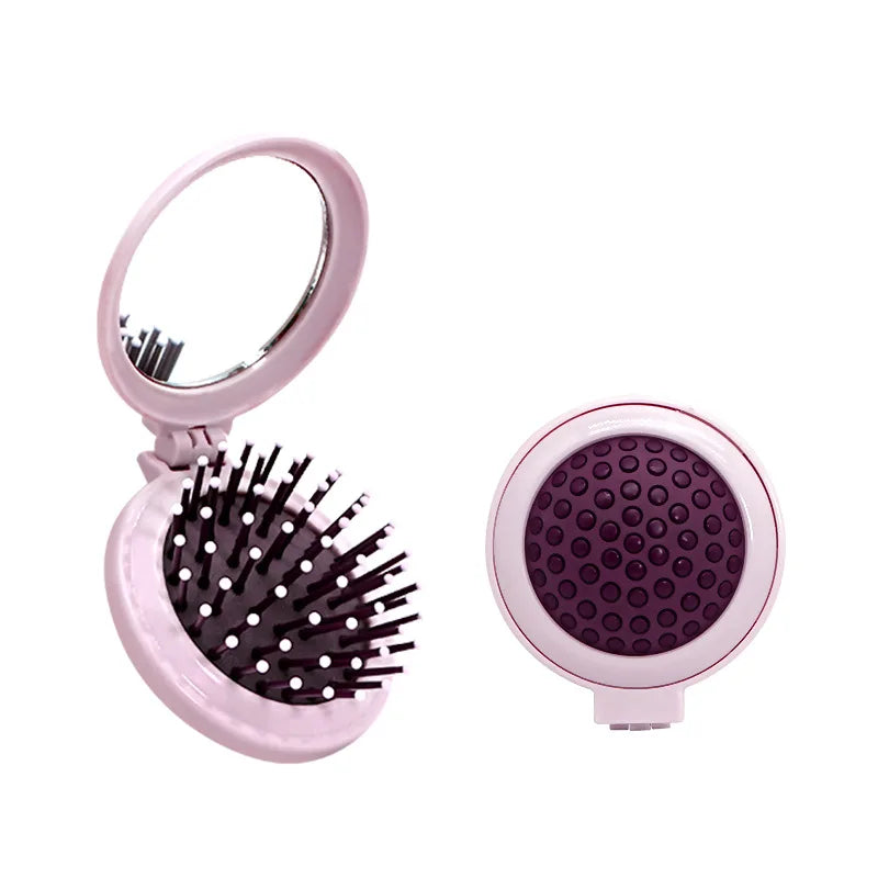 Foldable Mini Comb with Mirror - Wholesalus