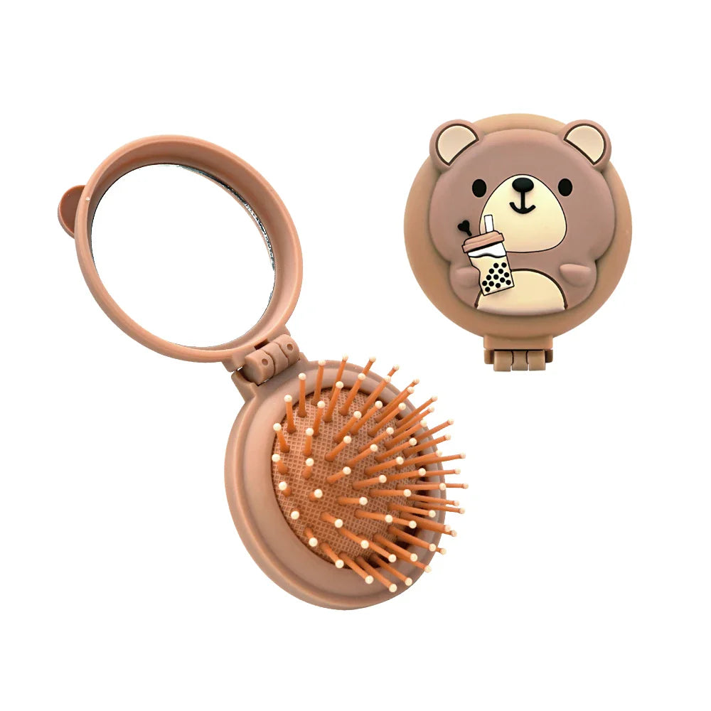 Foldable Mini Comb with Mirror - Wholesalus