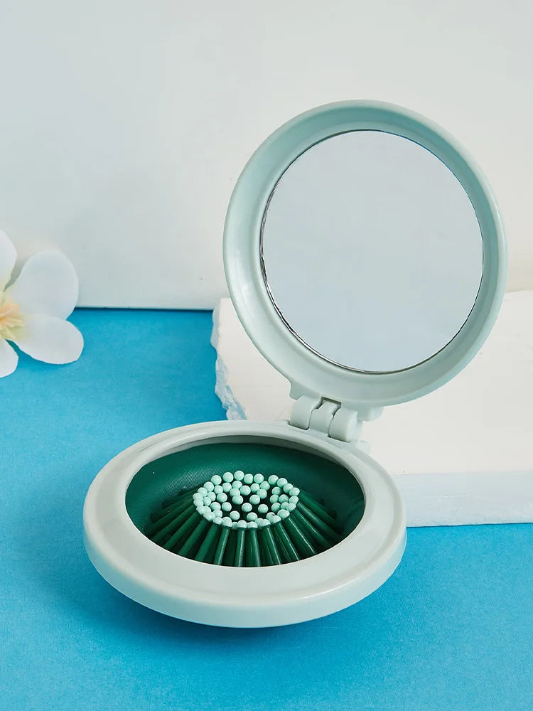 Foldable Mini Comb with Mirror - Wholesalus