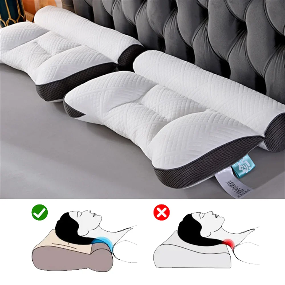Anti-Traction Zoned Knitted Neck Support Pillow - Wholesalus