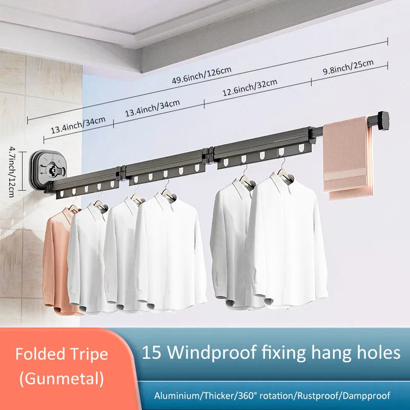 Foldable Wall Mounted Drying Rack - Wholesalus