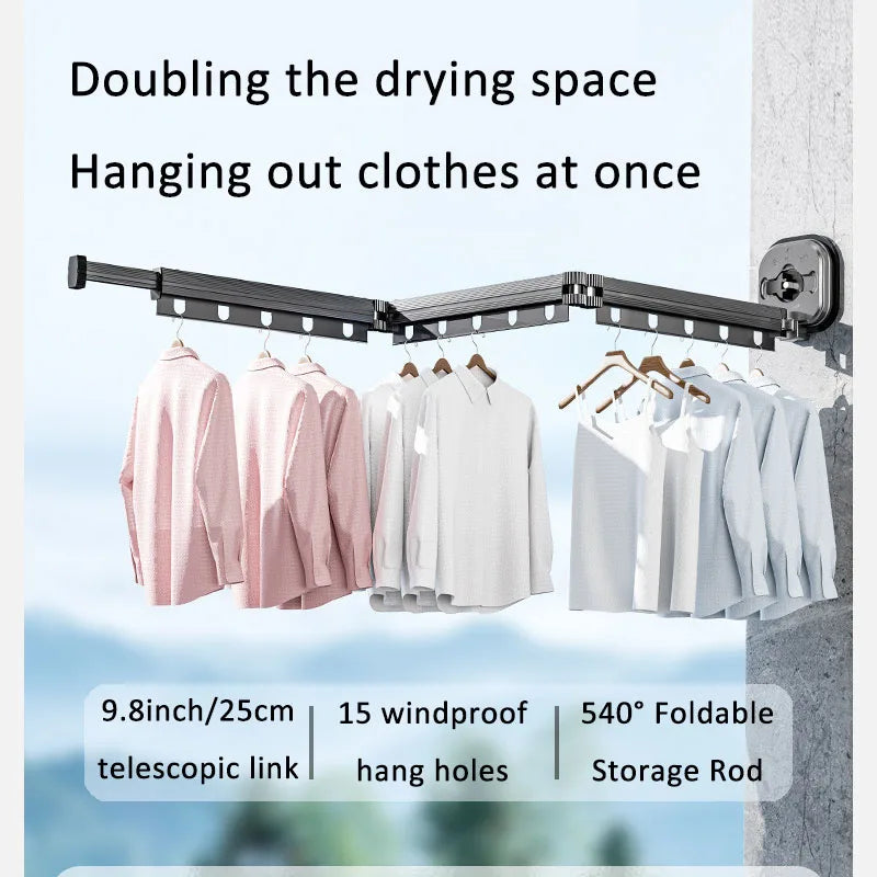 Foldable Wall Mounted Drying Rack - Wholesalus