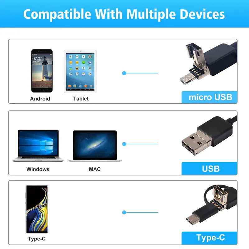 USB Endoscope Waterproof Inspection Camera - Wholesalus