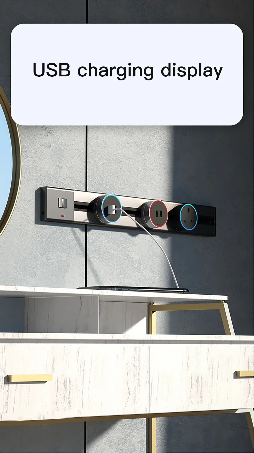 Wall-Mounted Sliding Socket - Wholesalus