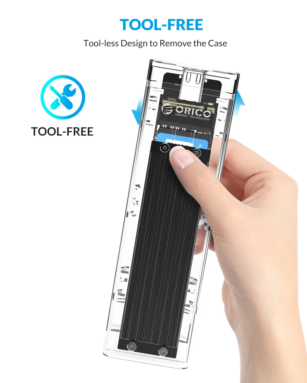 Transparent Hard Drive SSD Enclosure - Wholesalus