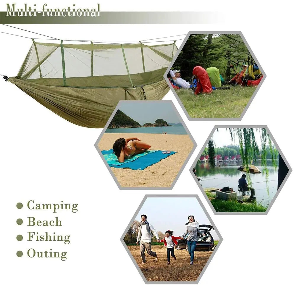 Camping Hammock With Mosquito Net - Wholesalus