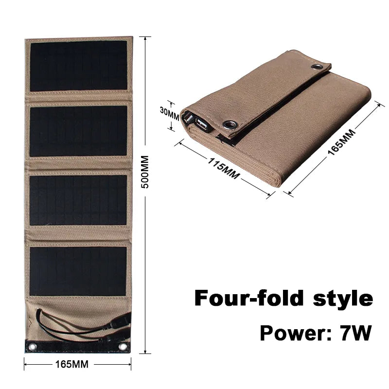 Portable Solar Panel USB Power Bank - Wholesalus