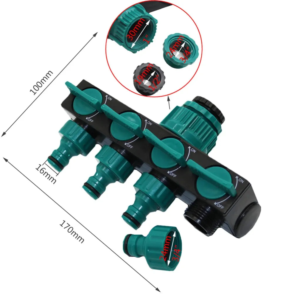 4 Way Water Splitters Valve - Wholesalus