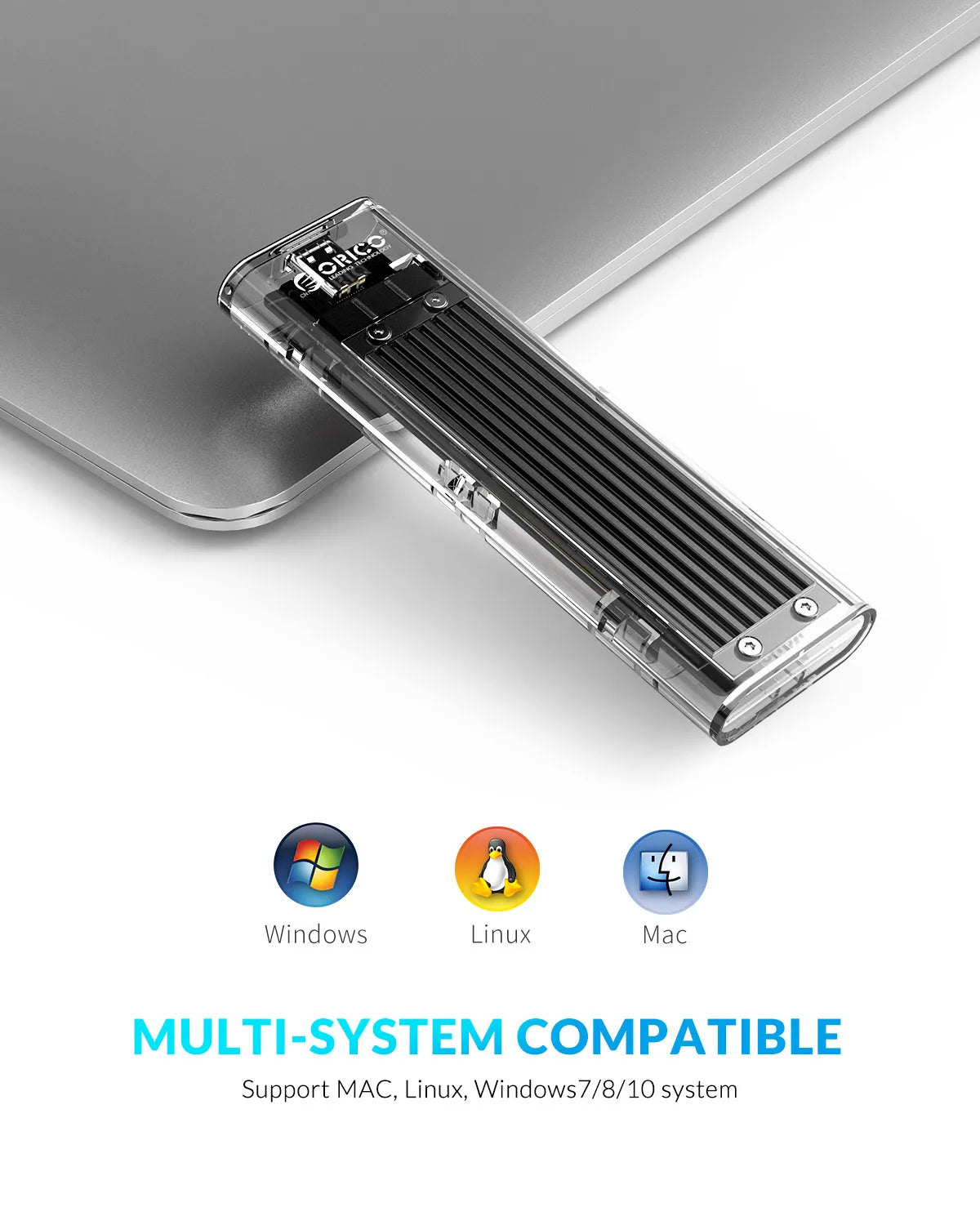 Transparent Hard Drive SSD Enclosure - Wholesalus