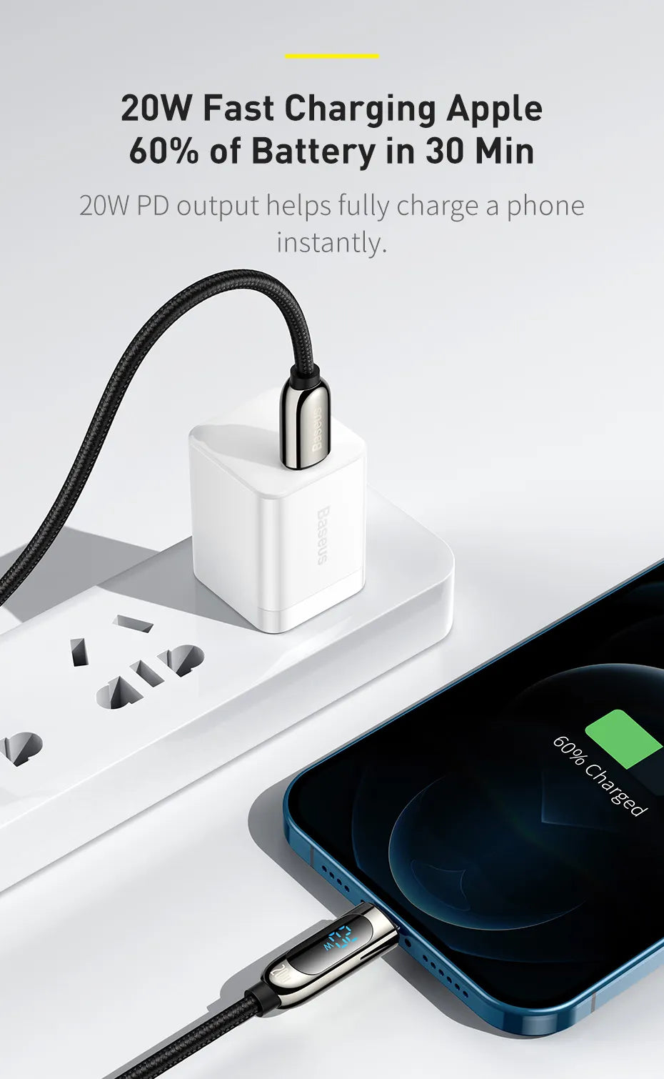 Digital Display Fast Charging Data Cable - Wholesalus