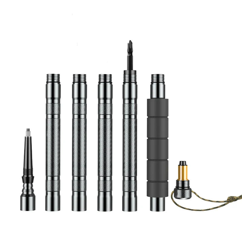 Multifunctional Aluminium Alloy Hiking Stick - Wholesalus