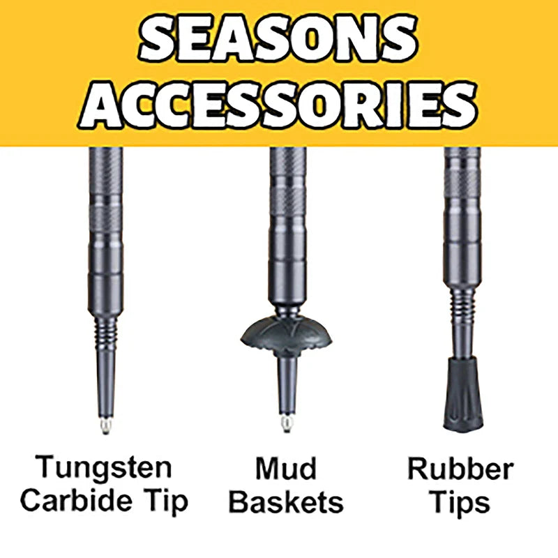 Multifunctional Aluminium Alloy Hiking Stick - Wholesalus