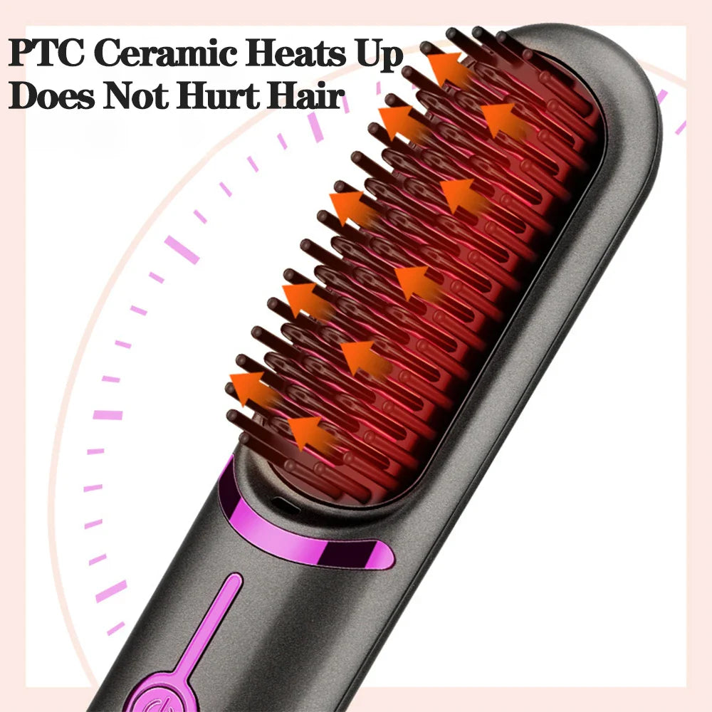 Wireless Hair Straightener Comb - Wholesalus