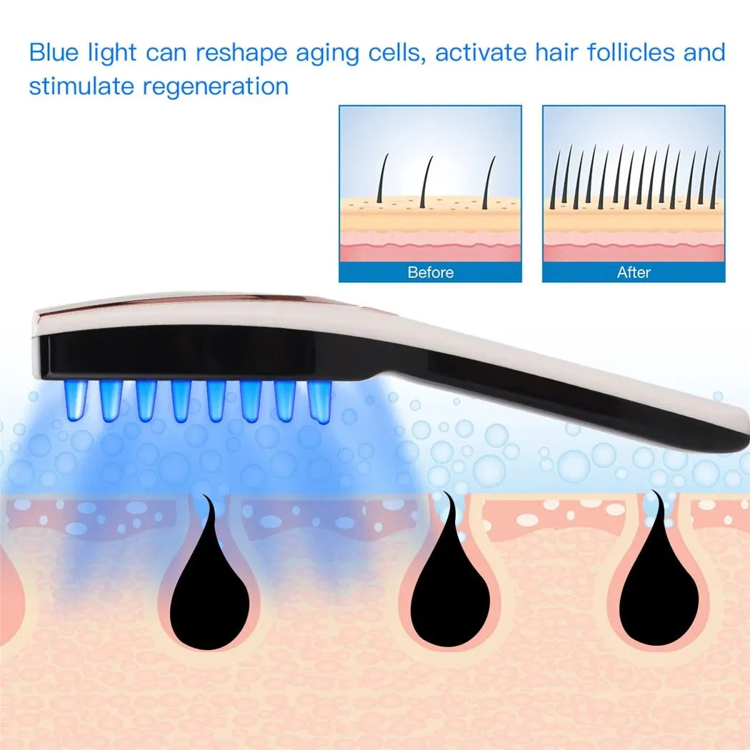 3 in 1 Phototherapy LED Massage Comb - Wholesalus