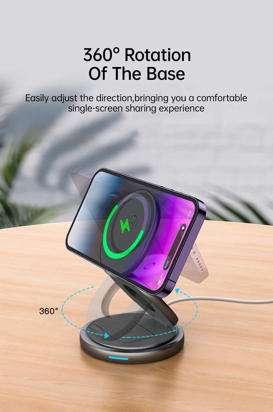 3 in 1 Foldable Magnetic Wireless Charger - Wholesalus