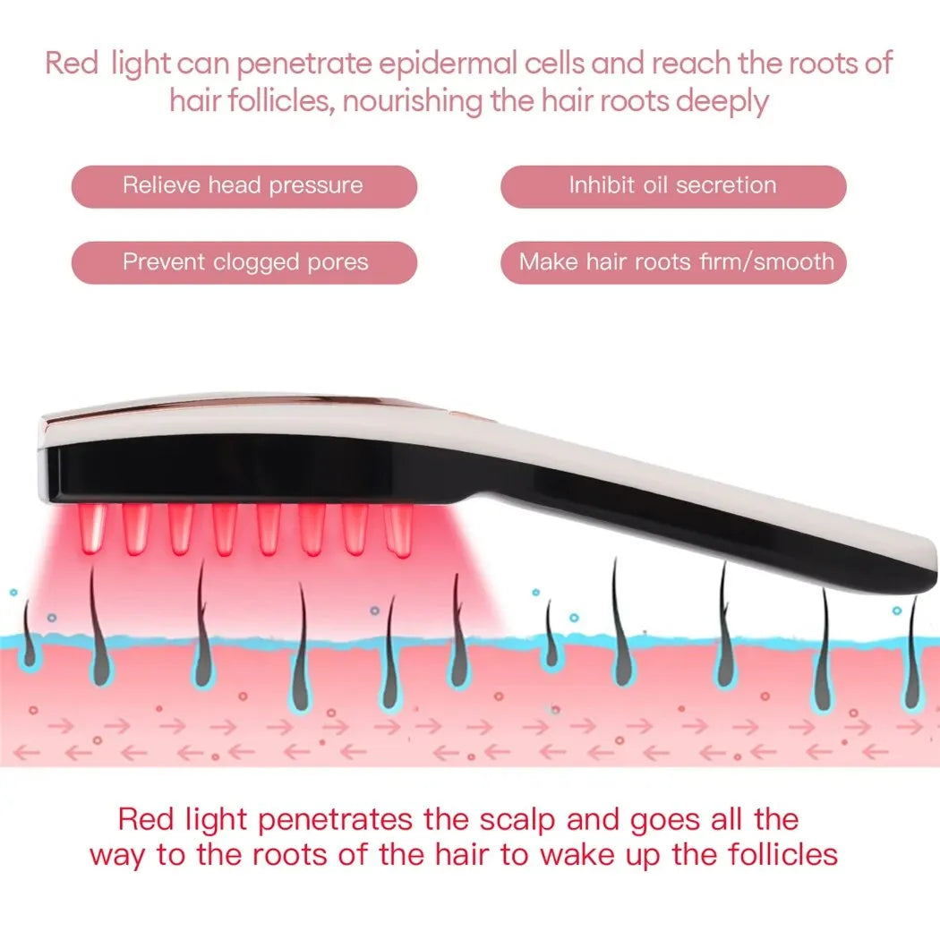 3 in 1 Phototherapy LED Massage Comb - Wholesalus
