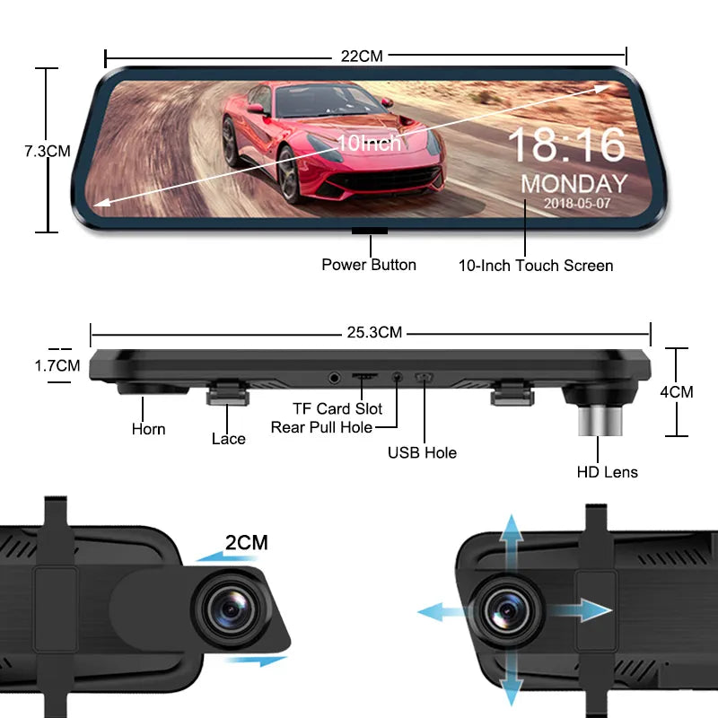 AutoGuard Mirror Dashcam - Wholesalus