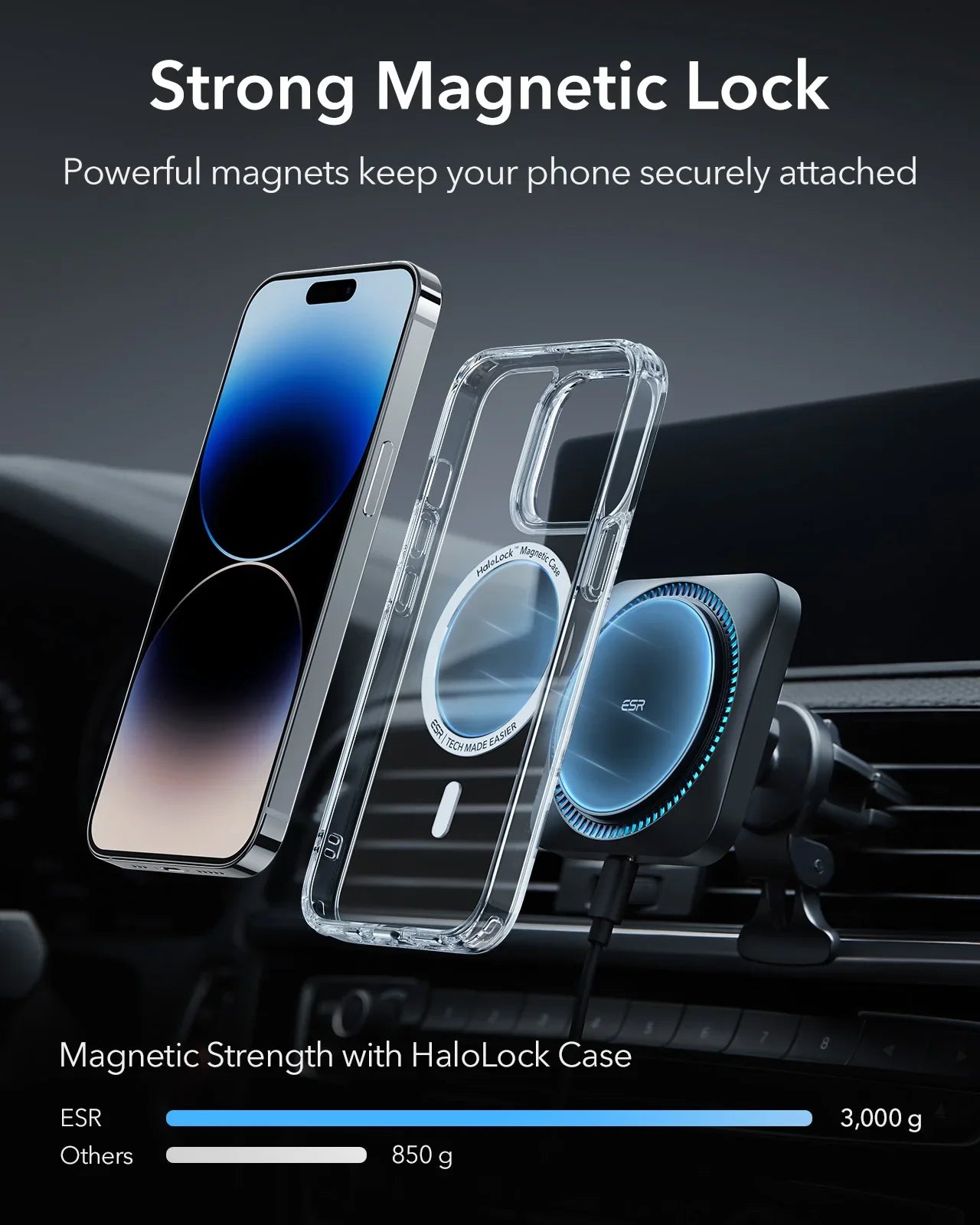 Car Air vent Magsafe Wireless Mobile Charger - Wholesalus