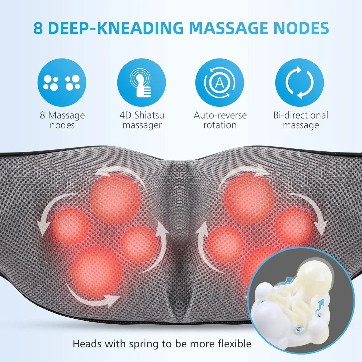 Shoulder Neck Cervical Kneading Massager - Wholesalus