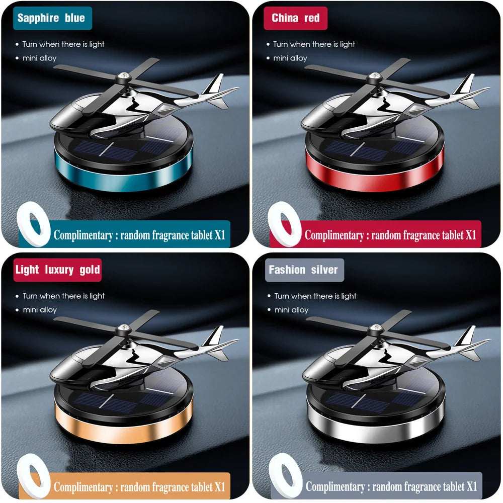 Helicopter Solar Car Air Freshener - Wholesalus