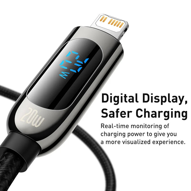Digital Display Fast Charging Data Cable - Wholesalus