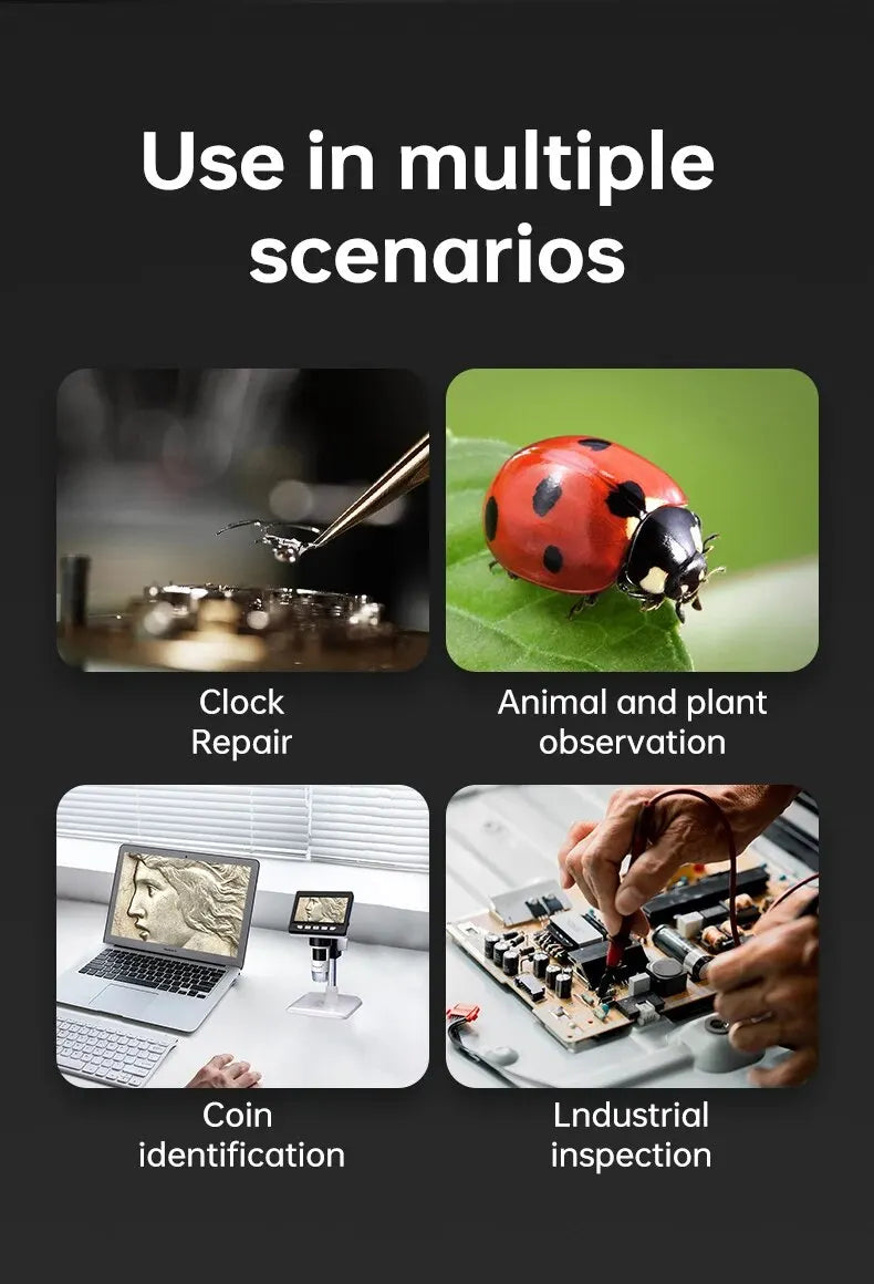 LCD Digital Microscope With Stand - Wholesalus