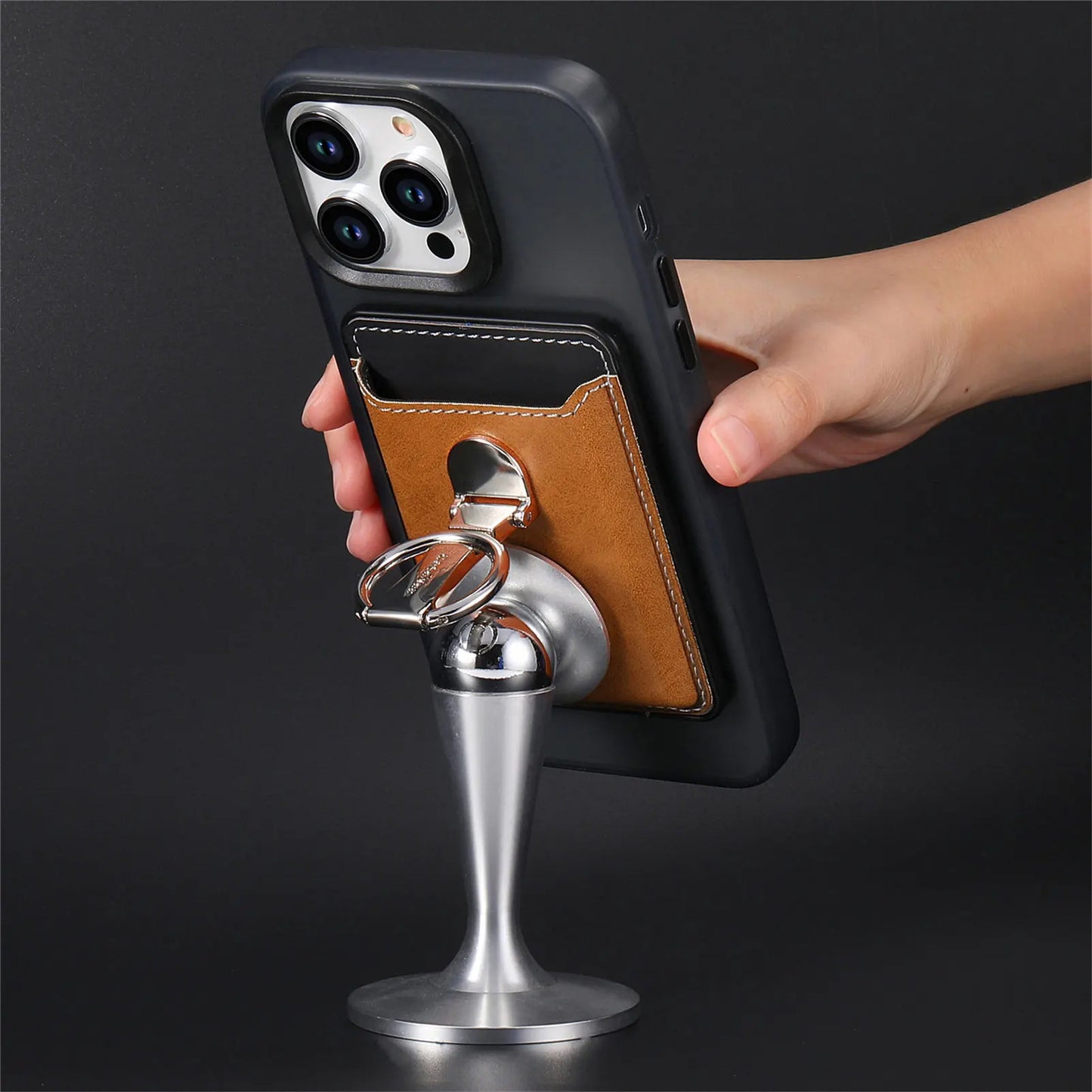 Leather Magsafe Phone Wallet Holder - Wholesalus