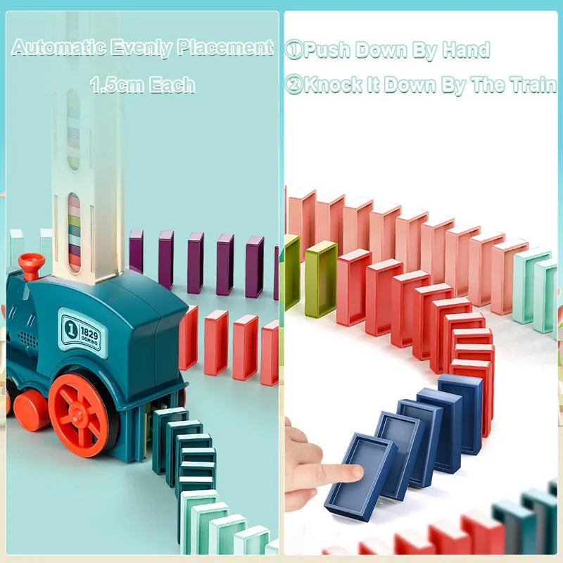 Kids Automatic Laying Domino Train - Wholesalus