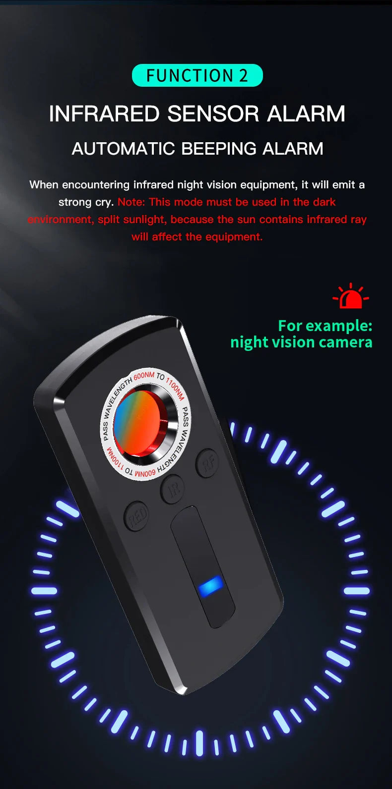 Anti Spy Hidden Camera Detector - Wholesalus