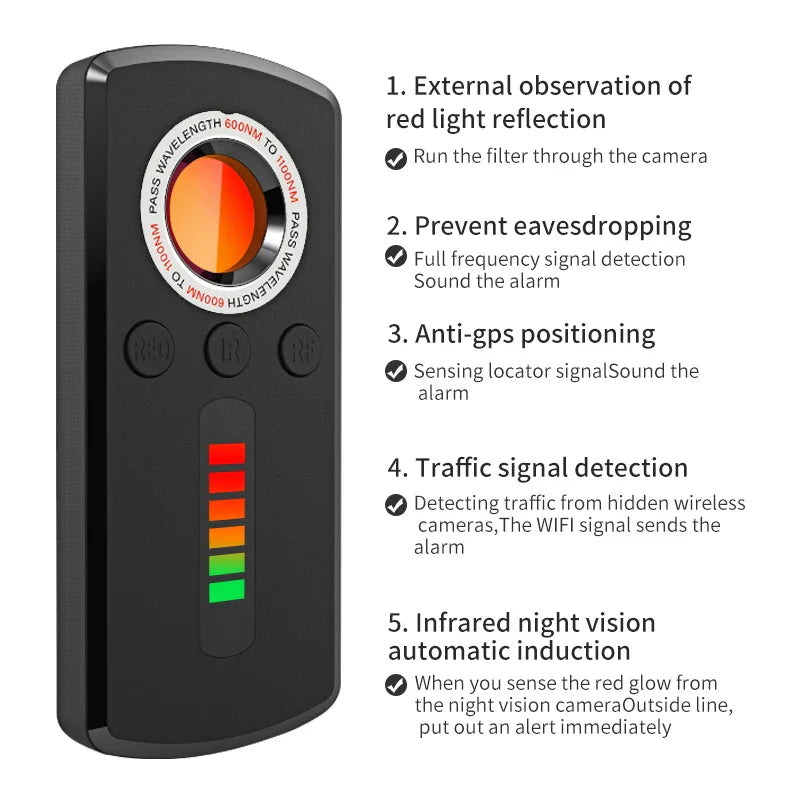 Anti Spy Hidden Camera Detector - Wholesalus