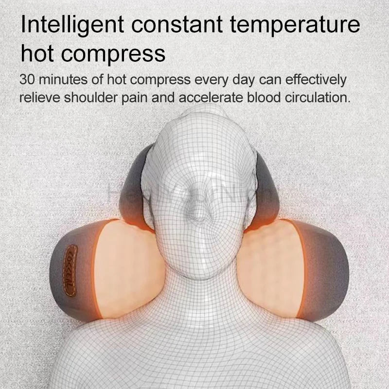 Hot Compression Vibrating Massage Pillow - Wholesalus