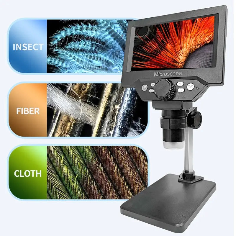 LCD Digital Microscope With Stand - Wholesalus