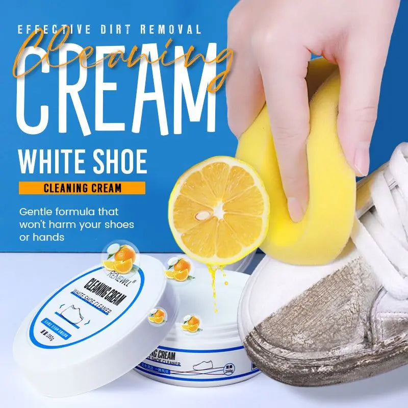 Shoe Whitening Cream With Wipe Sponge - Wholesalus