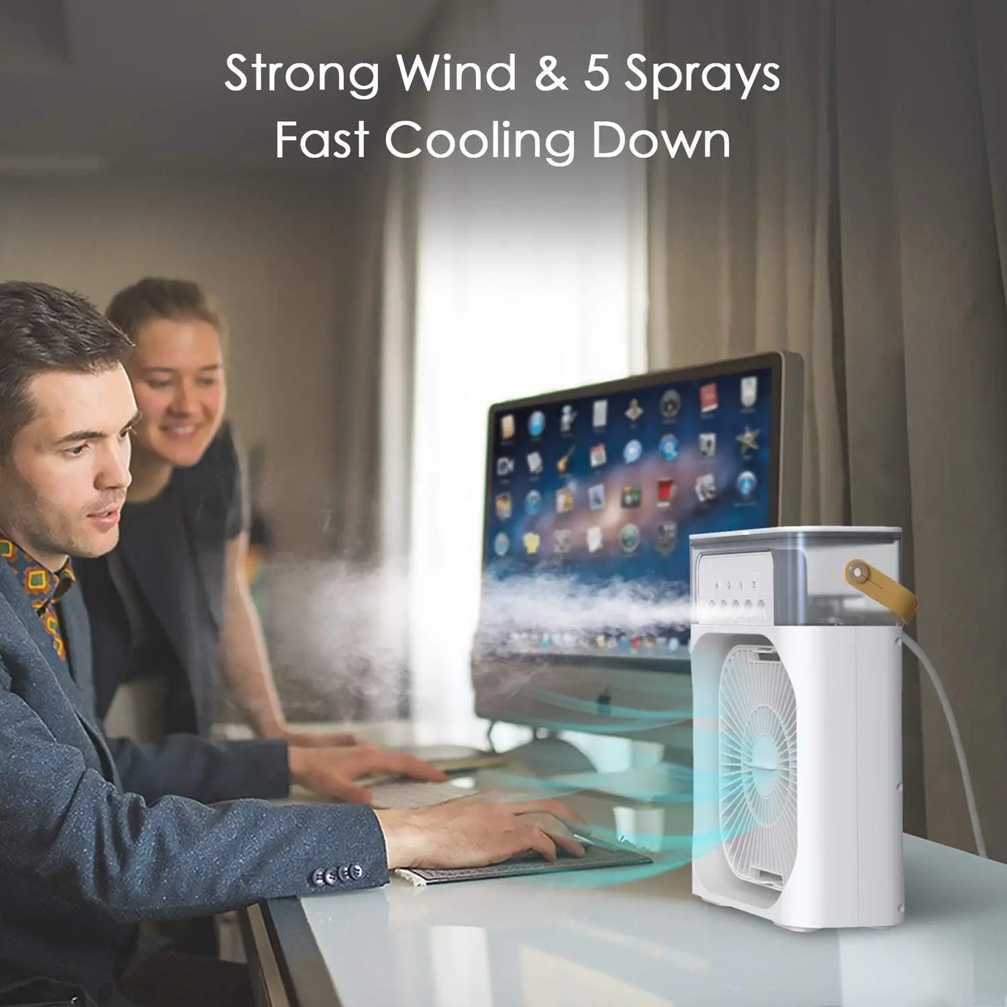 AirMist Pro Desktop Humidifier Fan - Wholesalus