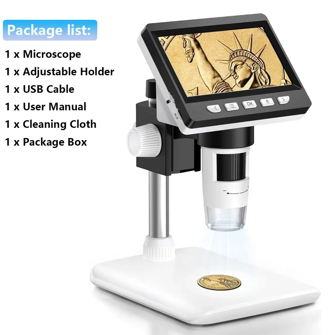 LCD Digital Microscope With Stand - Wholesalus