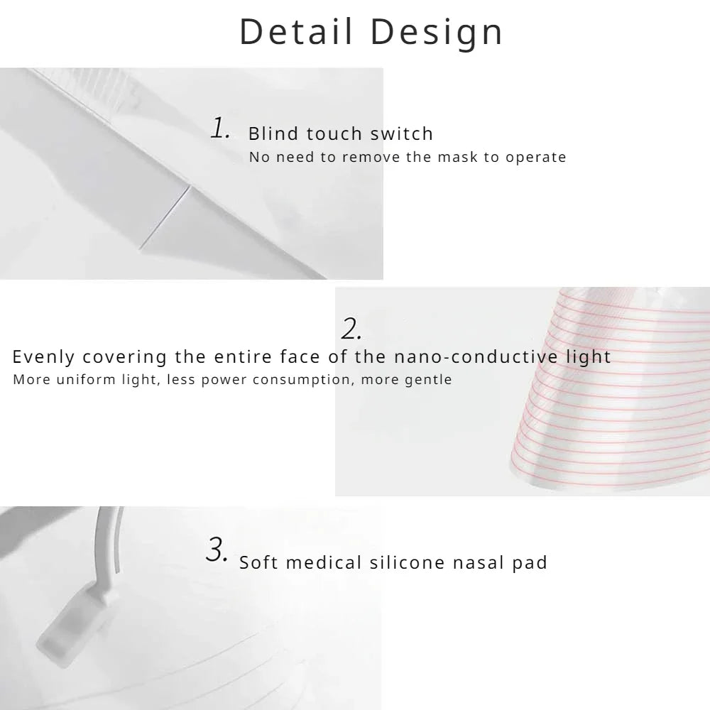 LED Red Light Therapy Facial Mask - Wholesalus