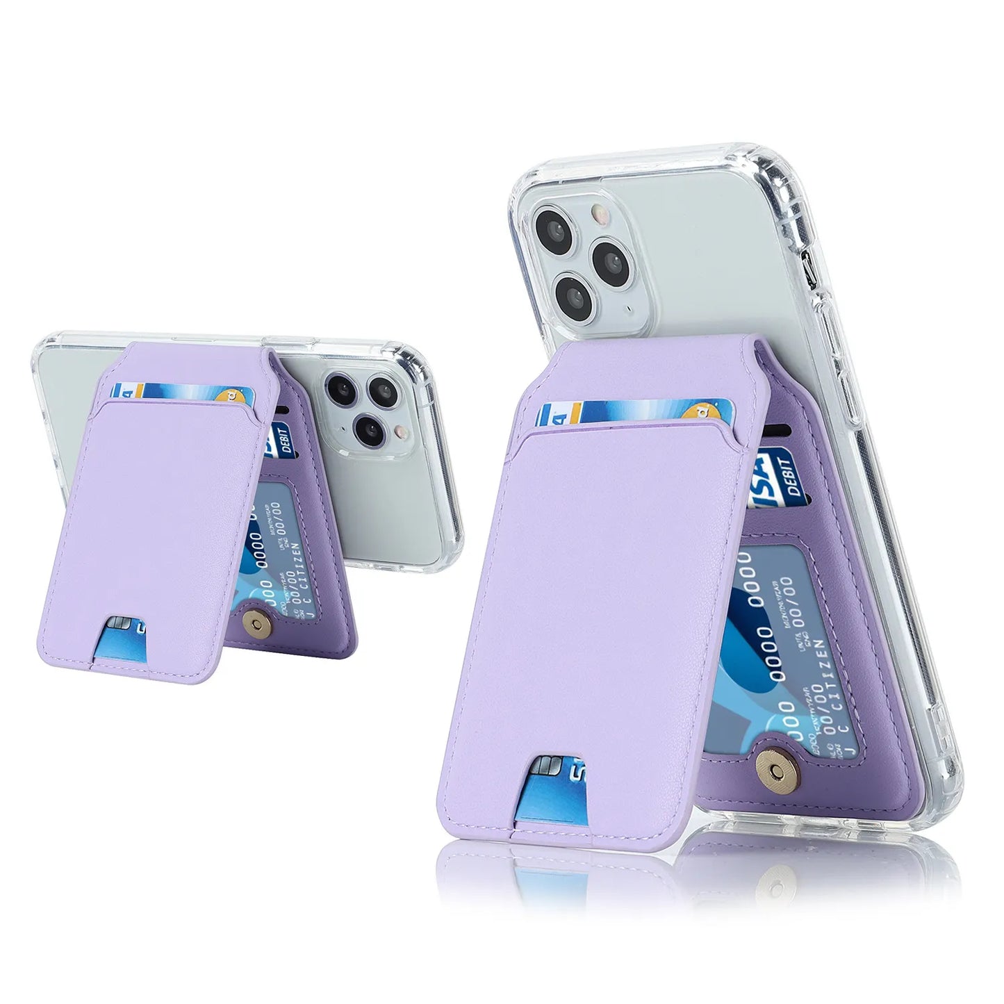 Foldable Magnetic Leather Kickstand Wallet - Wholesalus