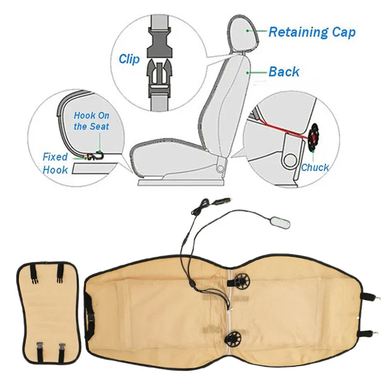 Universal 3 In 1 Car Seat Cover - Wholesalus