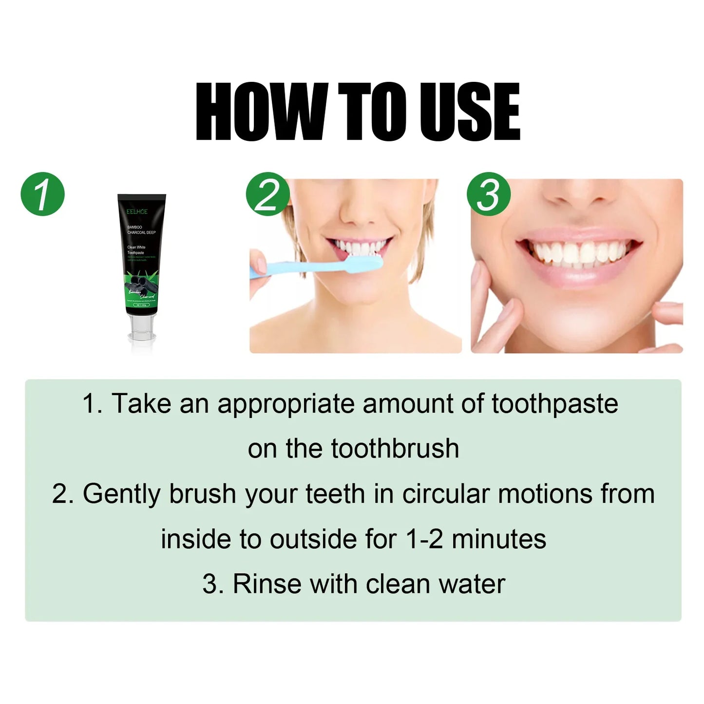 Bamboo Charcoal Teeth Whitening Toothpaste - Wholesalus