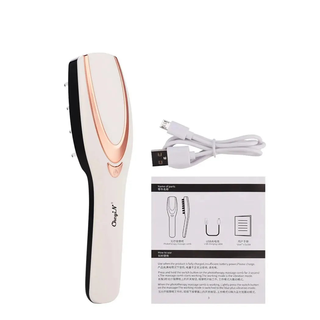 3 in 1 Phototherapy LED Massage Comb - Wholesalus