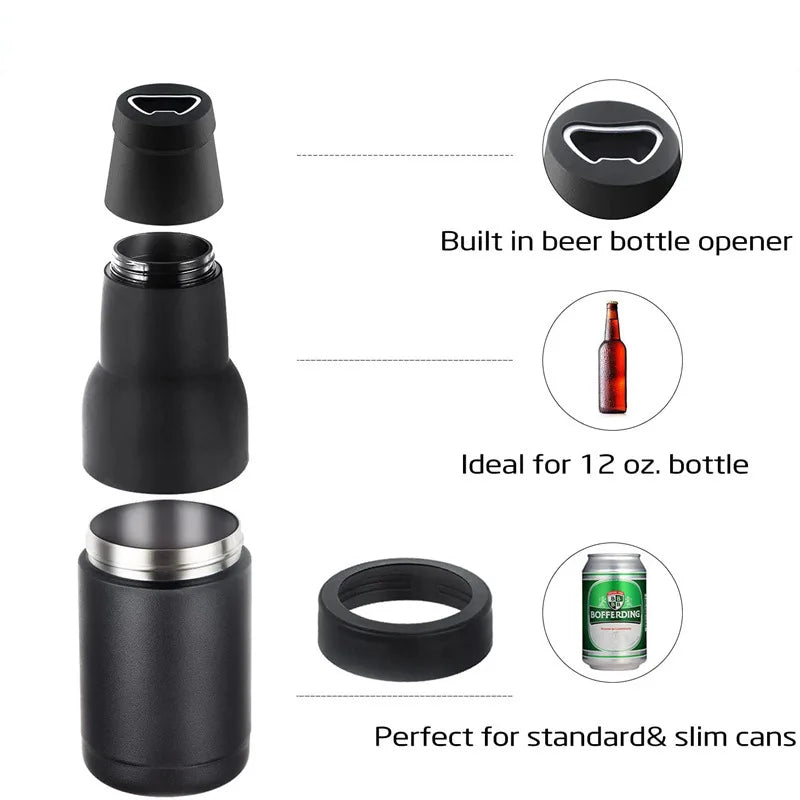 3 in 1 Stainless Insulated Bottle Holder - Wholesalus