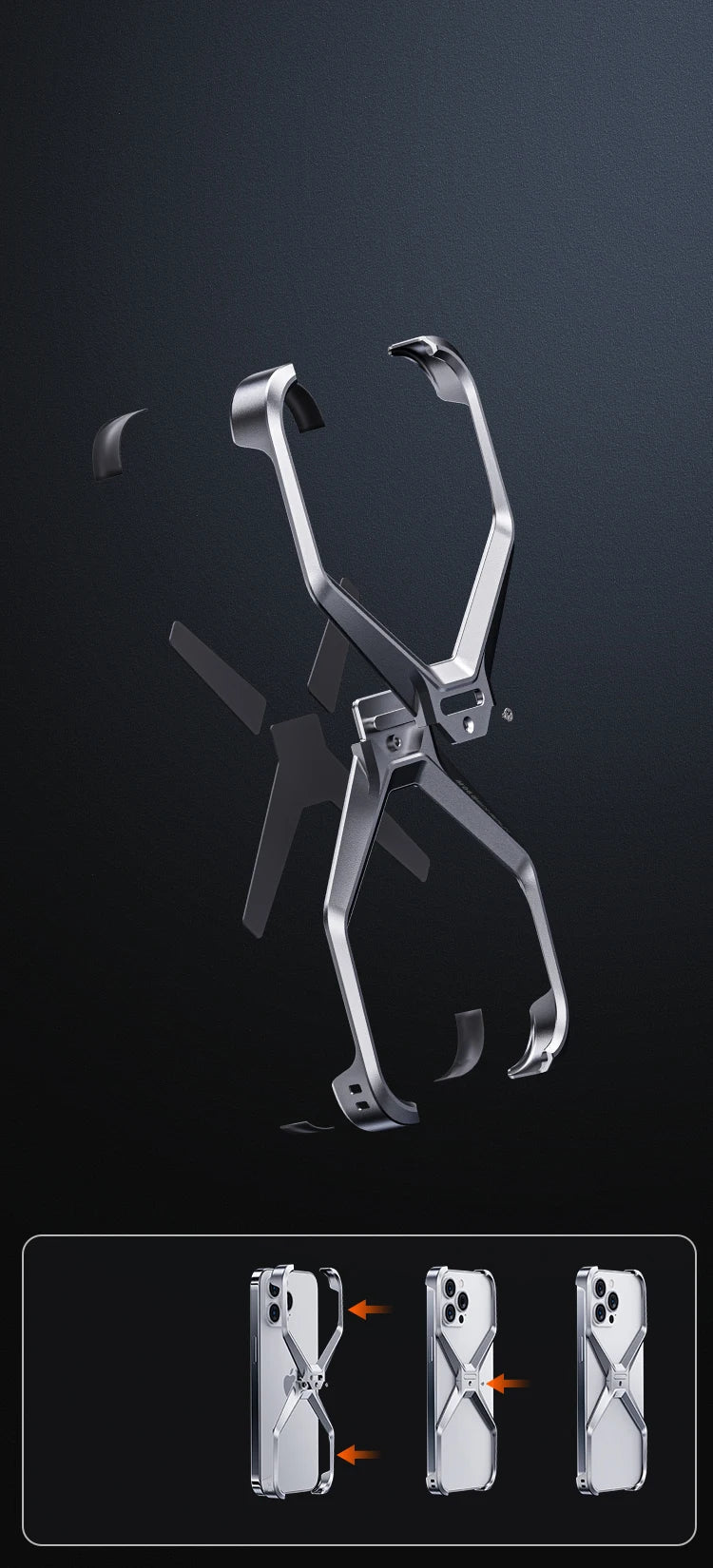 Detachable Metal Cool Alloy IPhone Case - Wholesalus