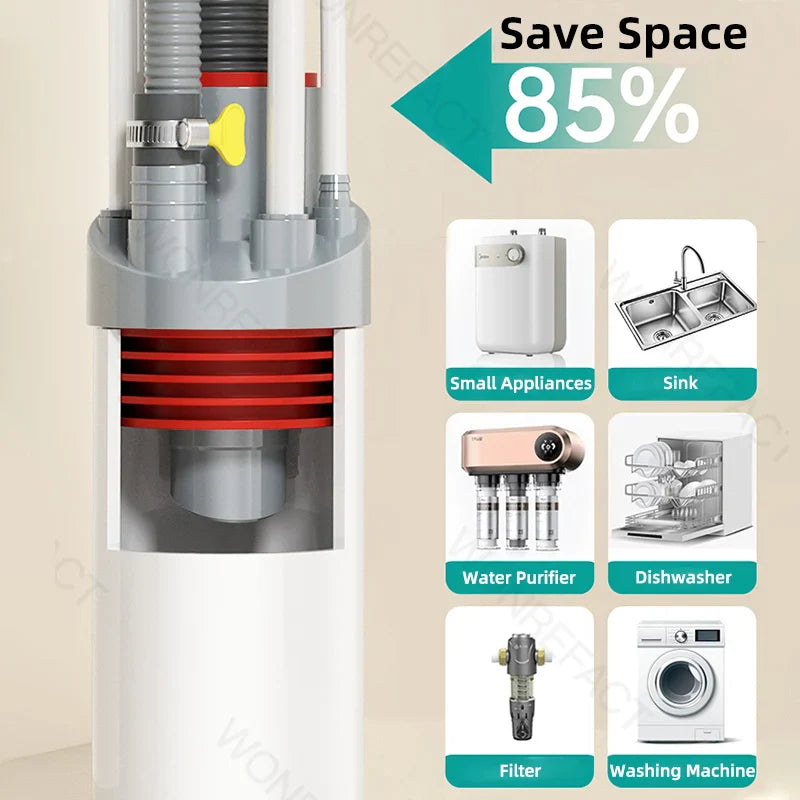 Anti odor Sink Drain Pipe Connector - Wholesalus