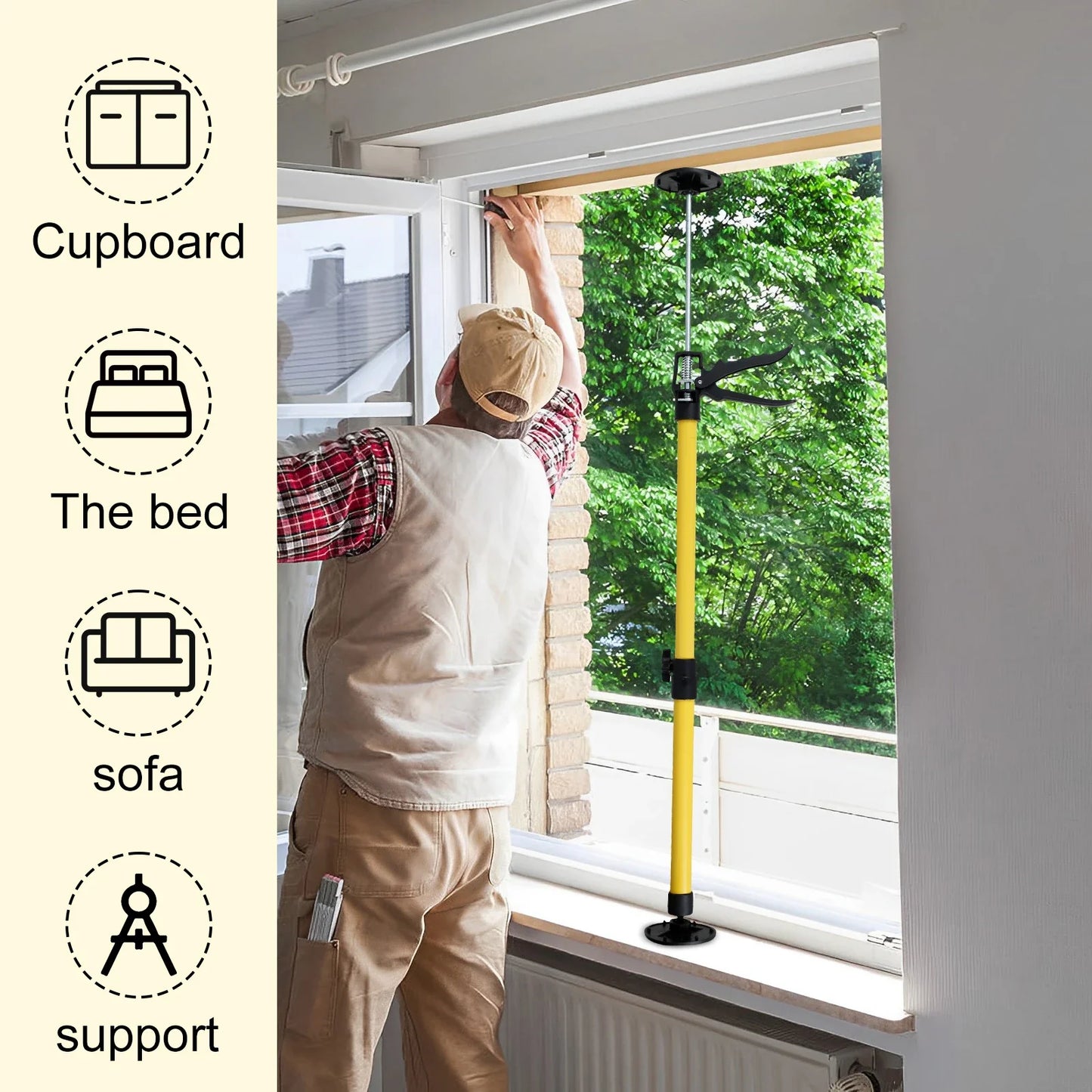 Wood Working Adjustable Non-Slip Telescopic Support - Wholesalus
