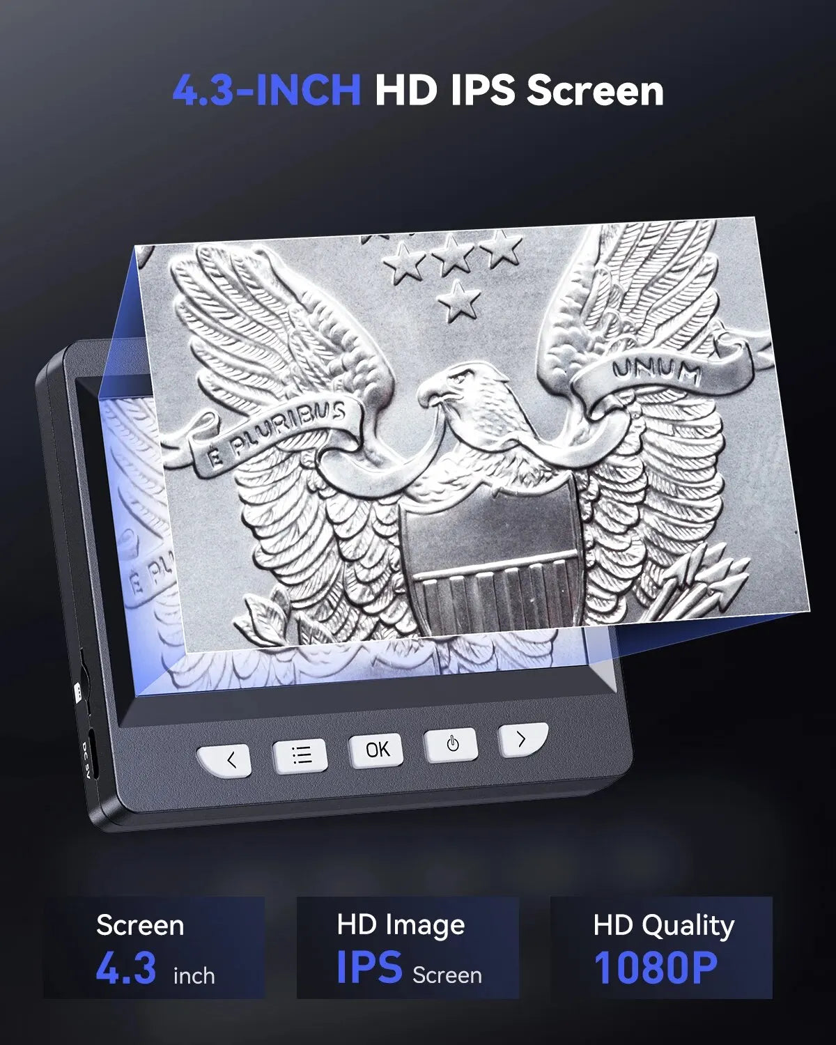 LCD Digital Microscope With Stand - Wholesalus
